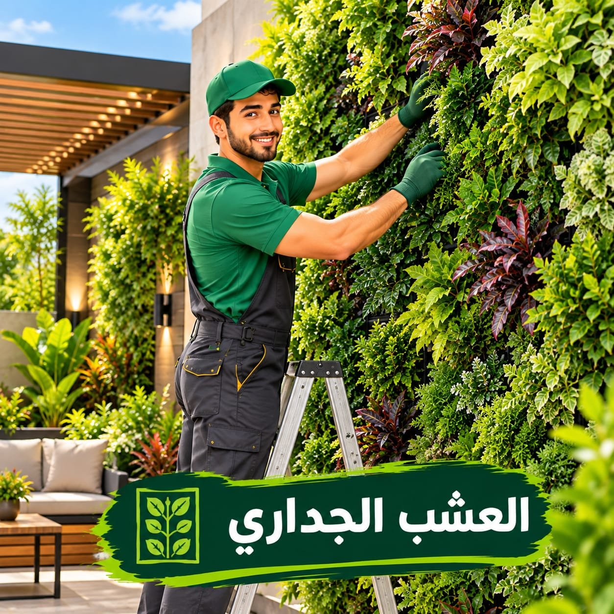 عشب جداري بالرياض